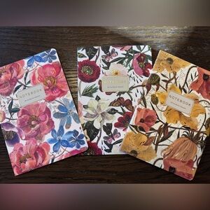 Set of 3 Gorgeous Gold Foil Detailed Soft Touch Notebook Journals- lovely gift!
